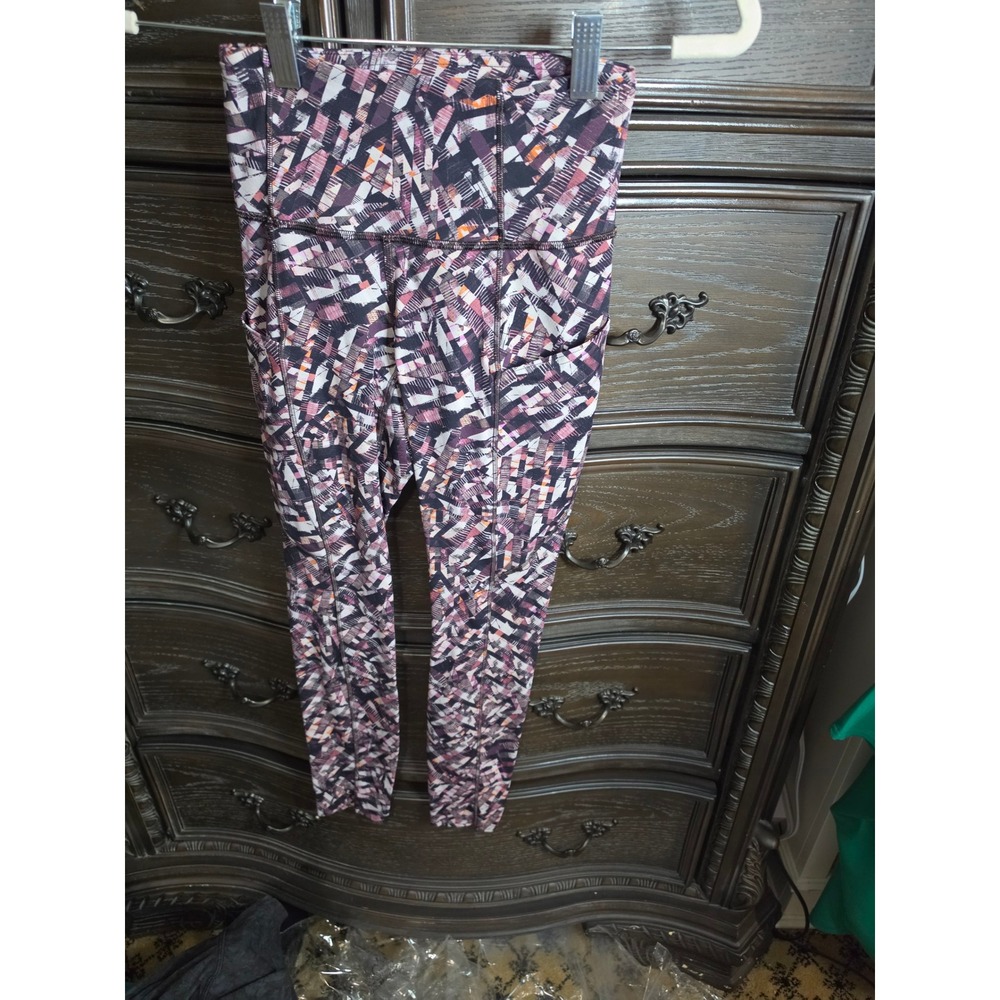 Lululemon Fast and Free High-Rise Tight 25 Nulux Abstract Print Purple Multi 2